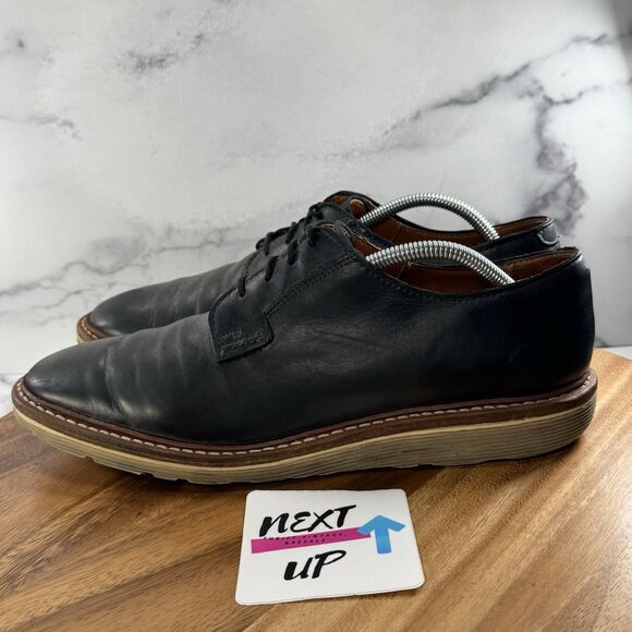 Men’s size 10-ALLEN EDMONDS Cove Drive Leather Oxfords Ox Navy Blue Dress Shoes - Picture 1 of 9